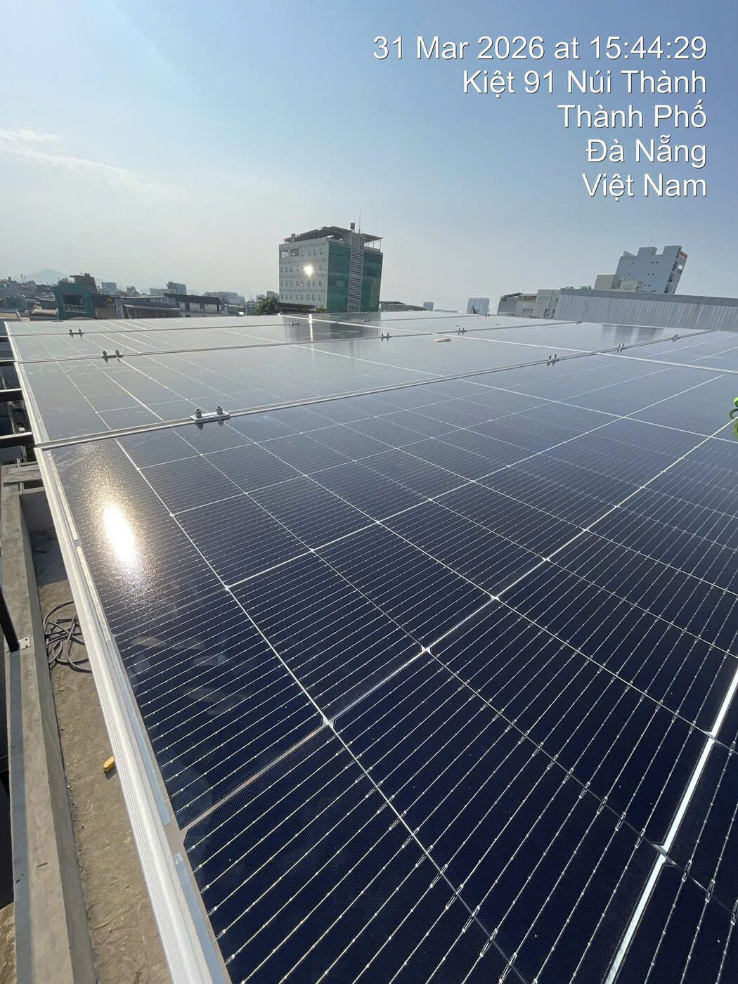 Công trình điện mặt trời TMT Solar tại Kiệt 91 Núi Thành, Đà Nẵng — 31/03/2026